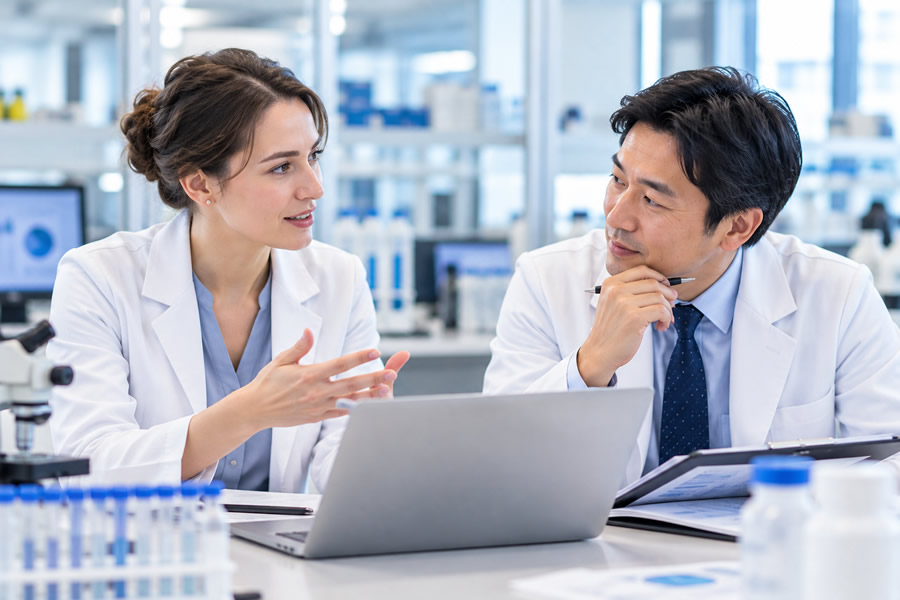 製薬会社の採用判断イメージ